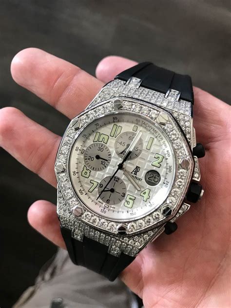 ap royal oak iced out|iced out watch real diamonds.